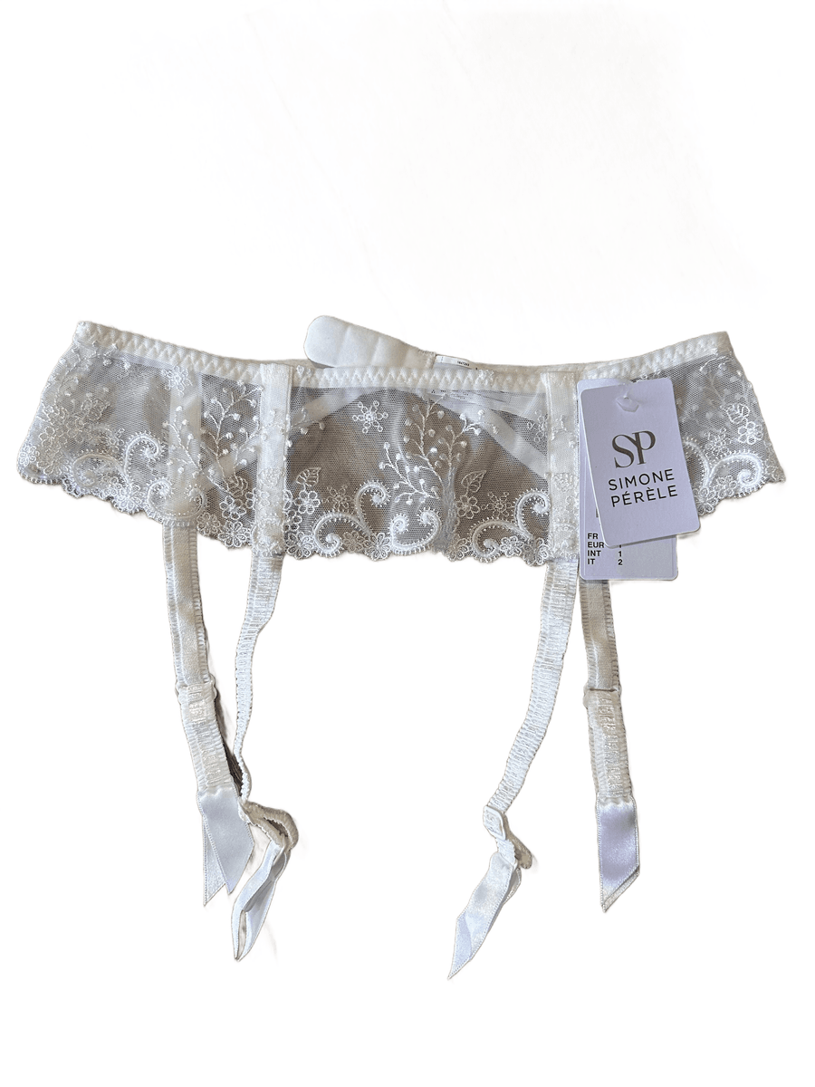 Pasy do pończoch biały Simon Perle XS 12800